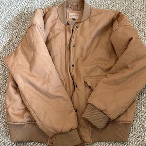 Universal Thread Quilted Bomber Jacket - Tan - Size M
